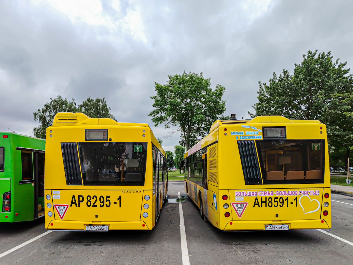 Pinsk, MAZ-203.047 # 41917; Pinsk, MAZ-203.016 # 45314
