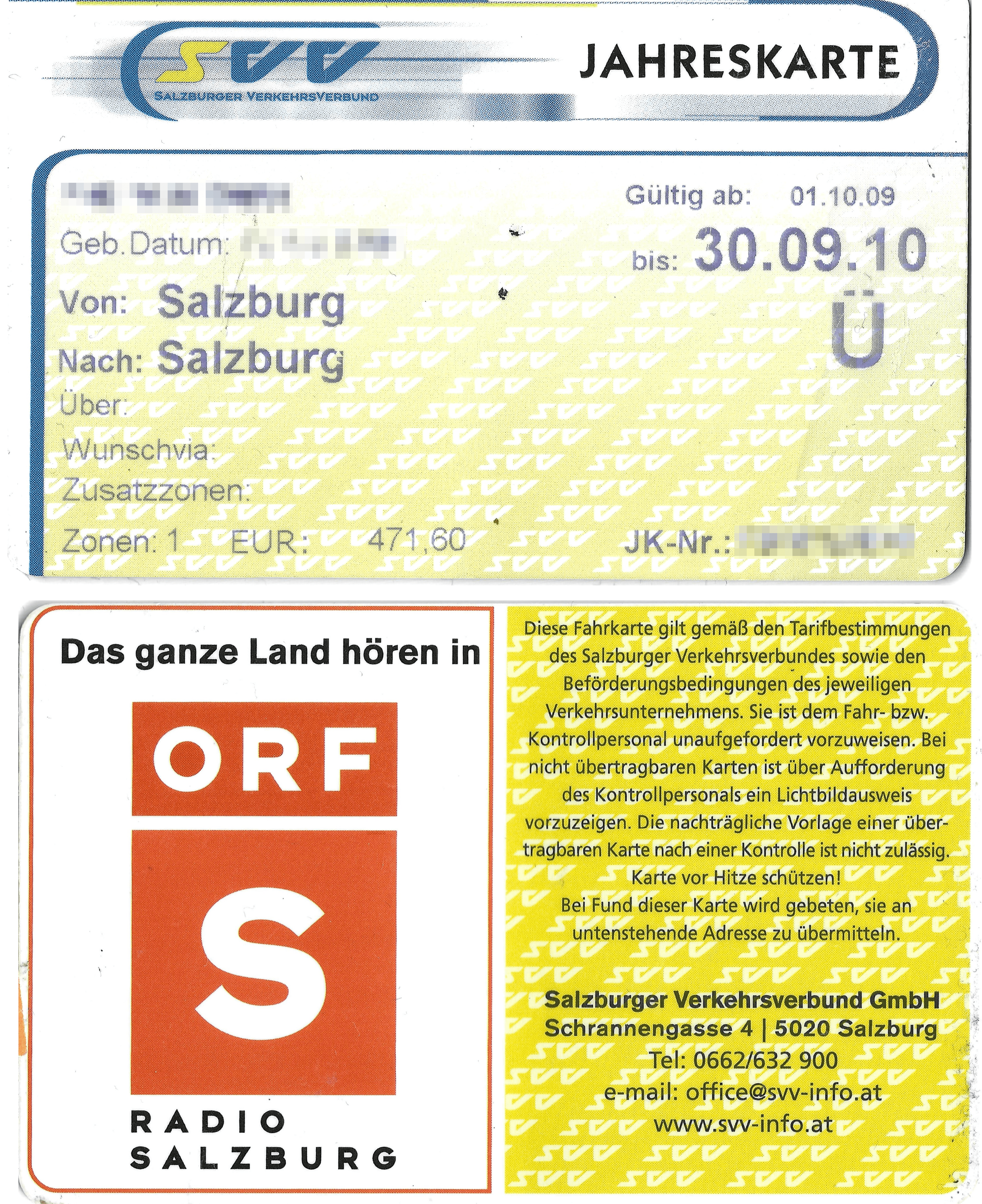 Salzburg — Tickets; Tickets (all)