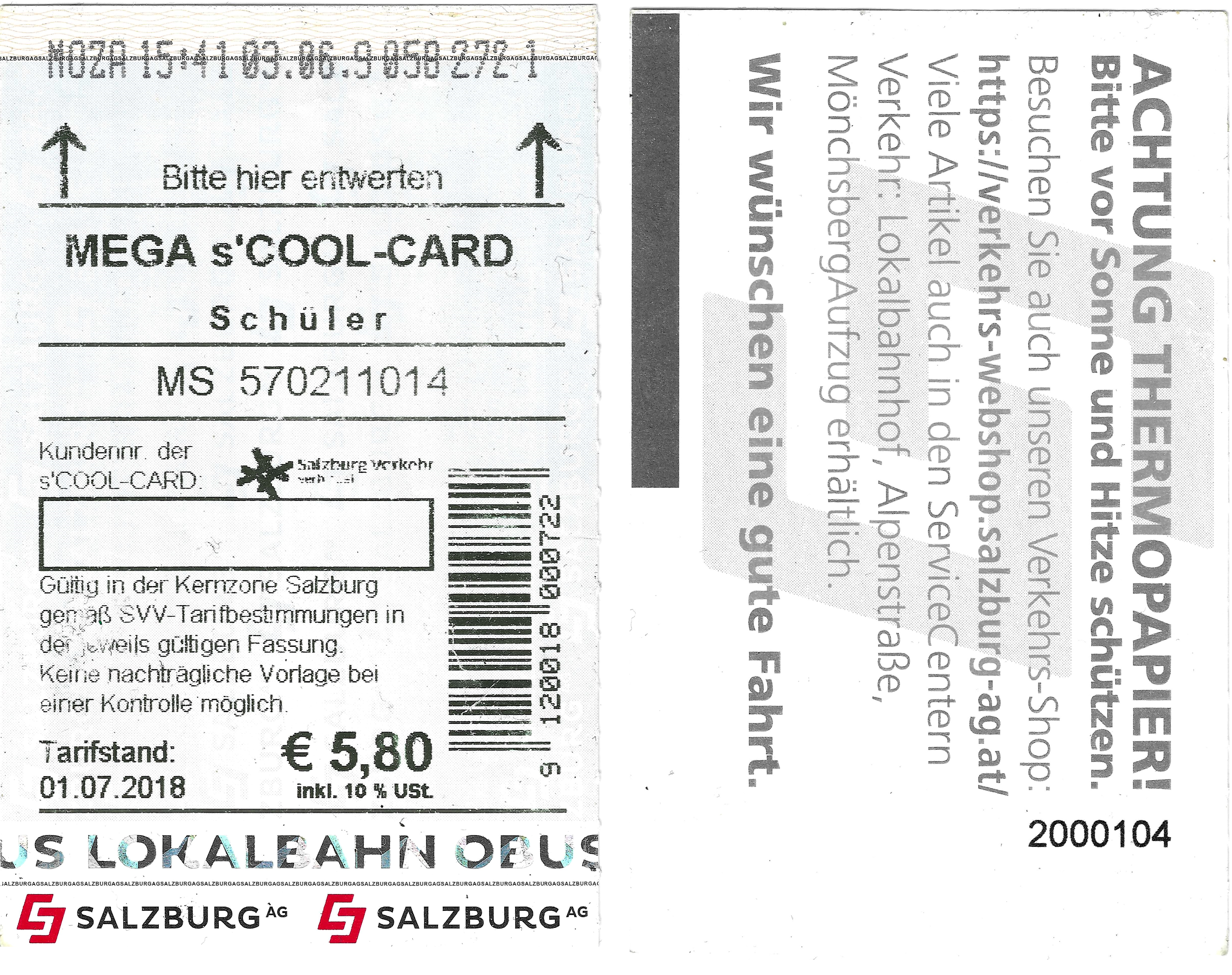 Salzburg — Tickets; Tickets (all)
