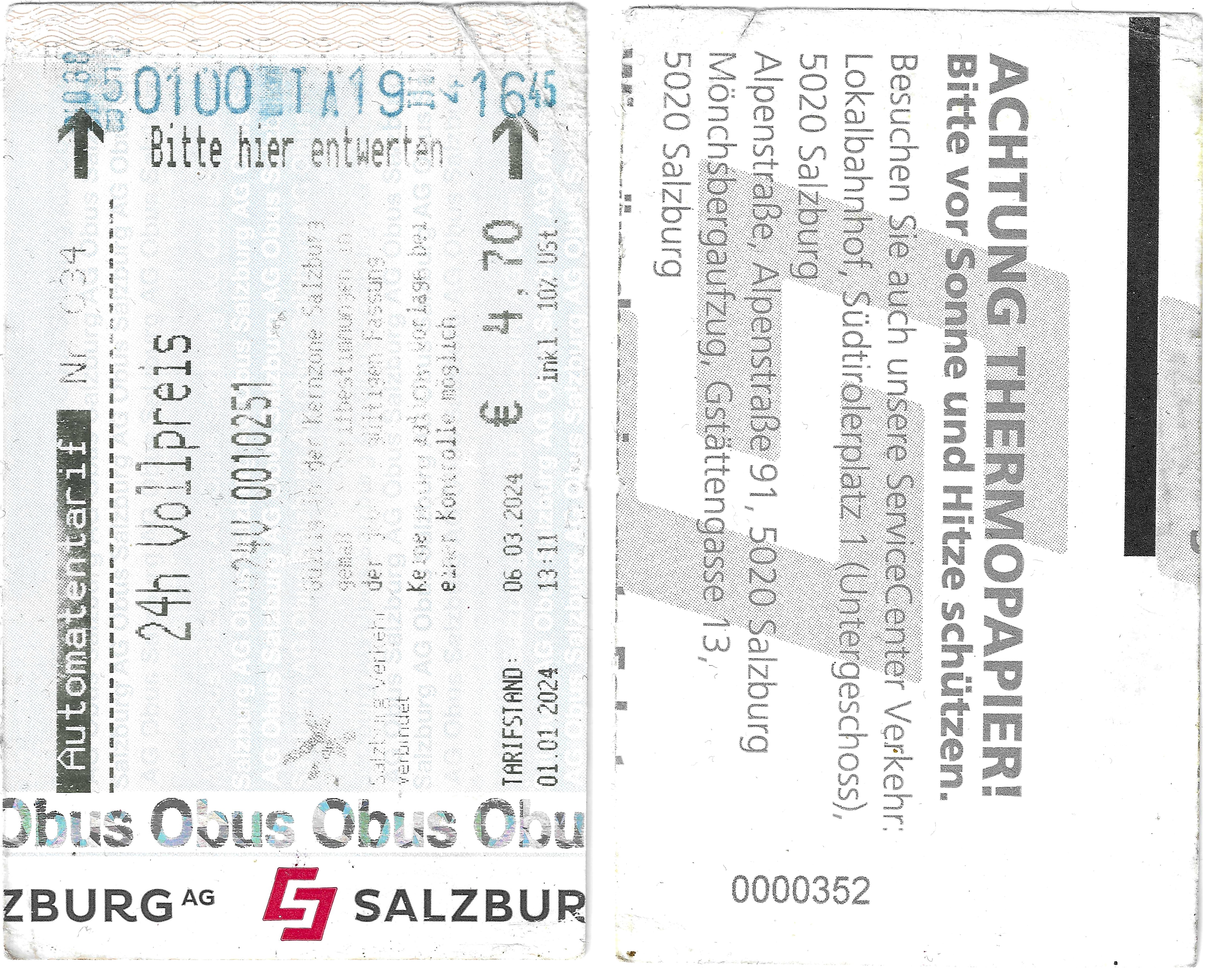 Salzburg — Tickets; Tickets (all)