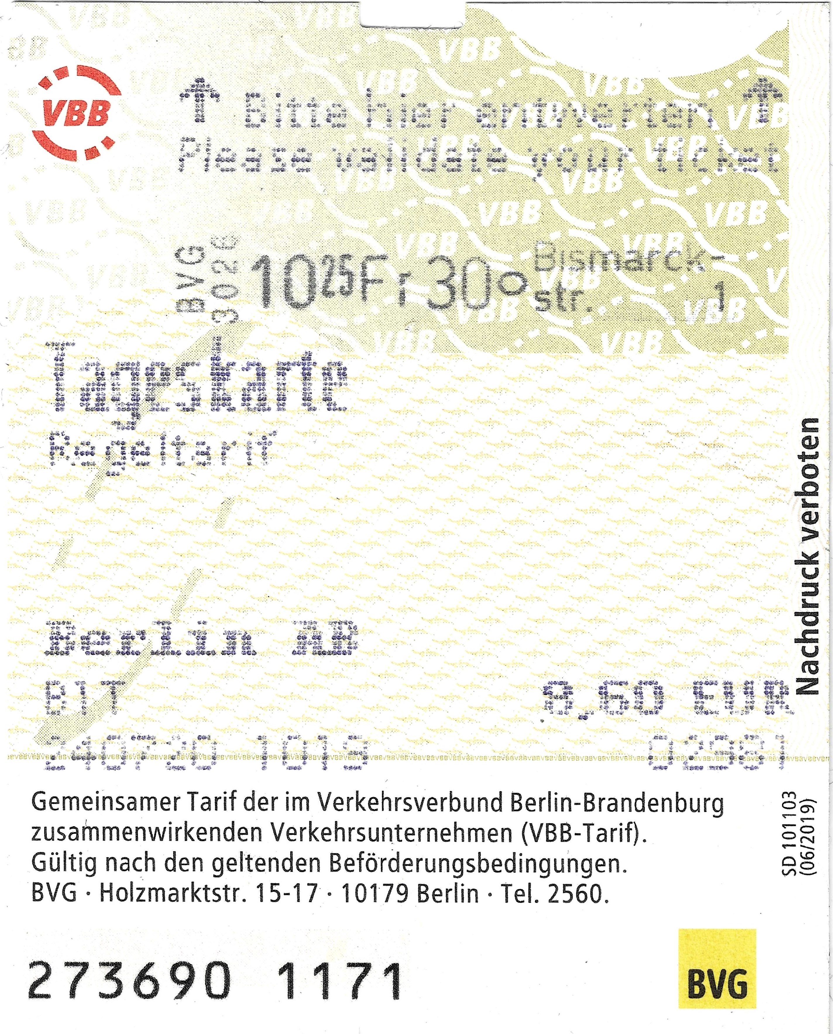 Berlin — Tickets; Tickets (all)