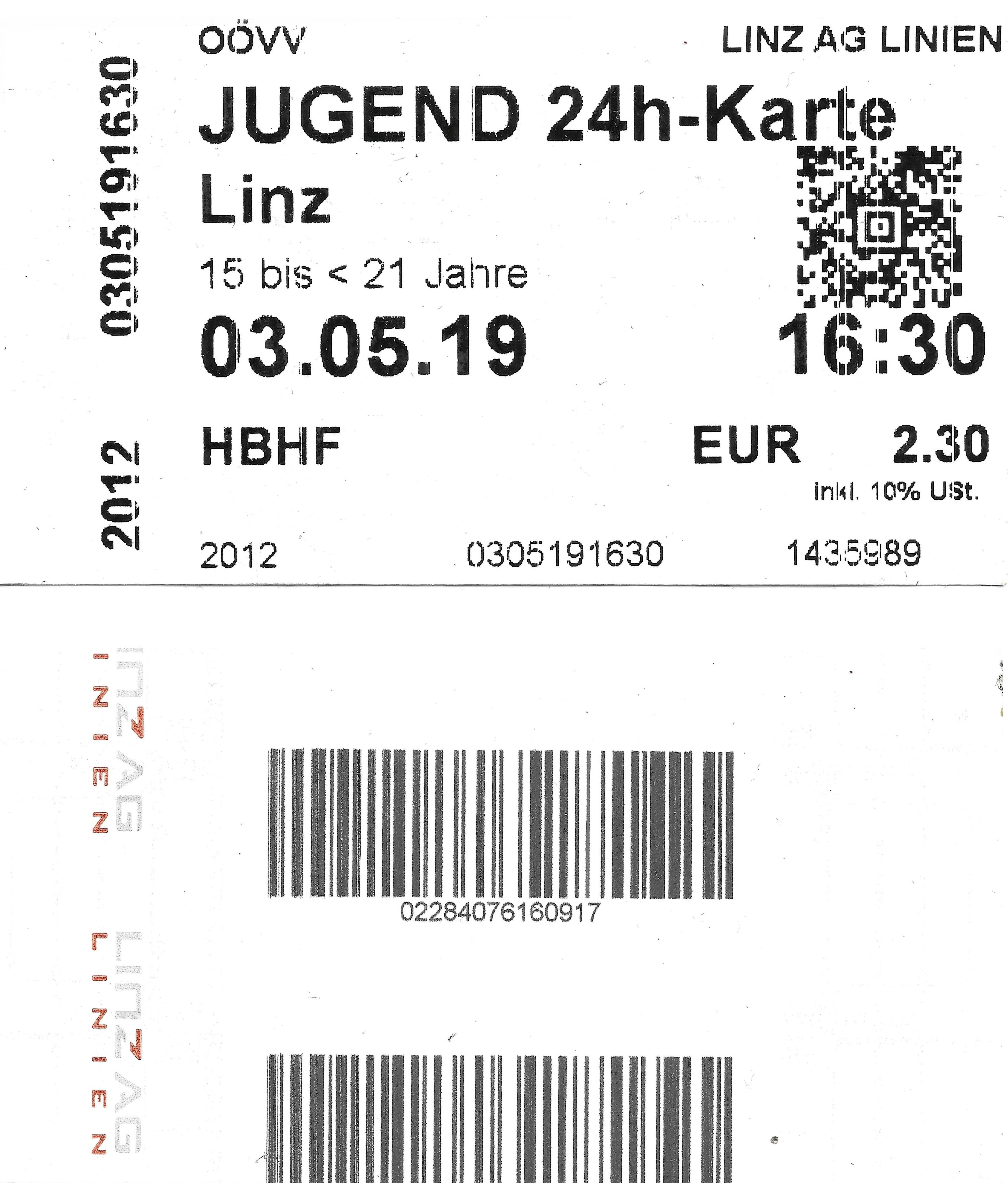 Linz — Tickets; Tickets (all)