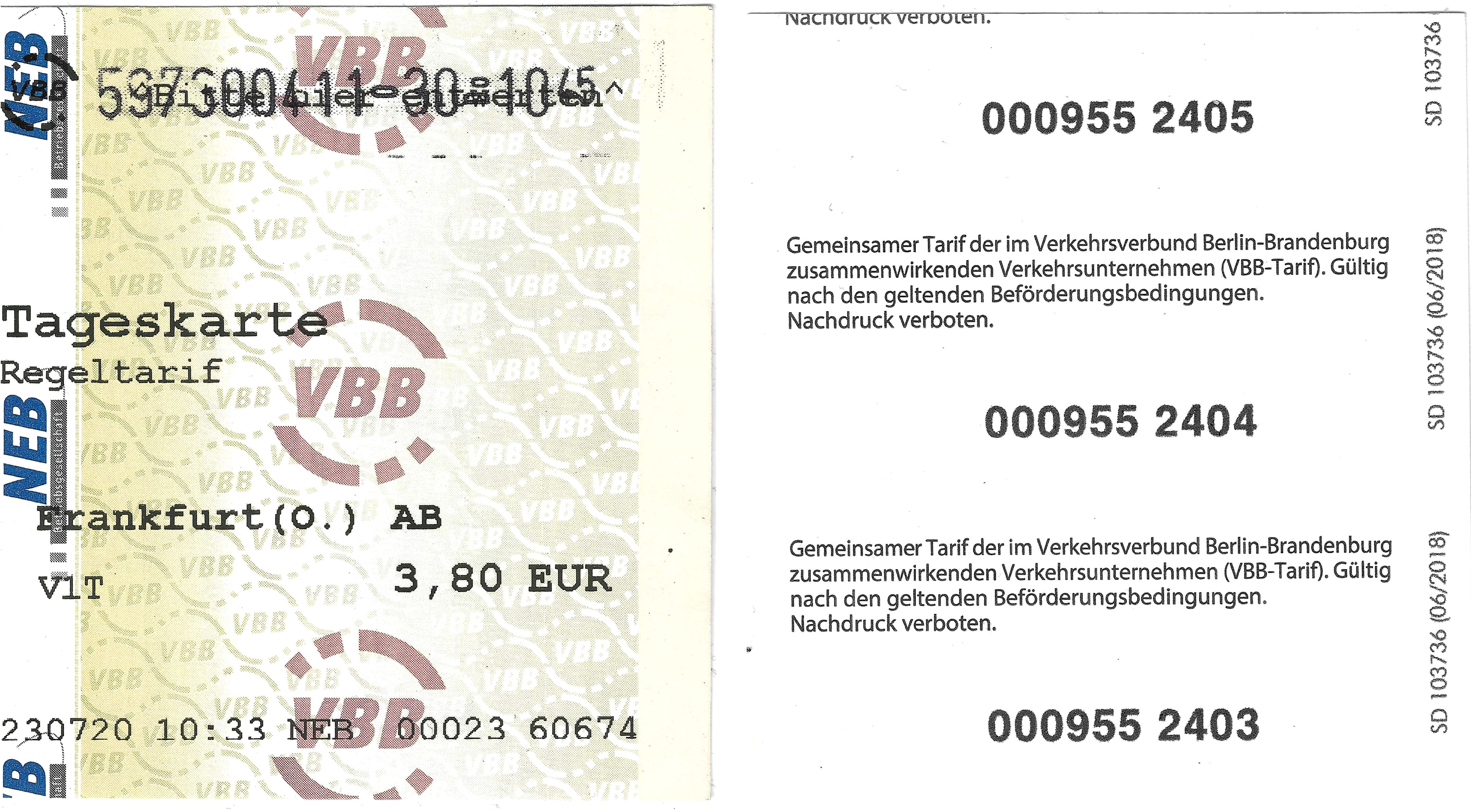 Frankfurt (Oder) — Tickets; Tickets (all)