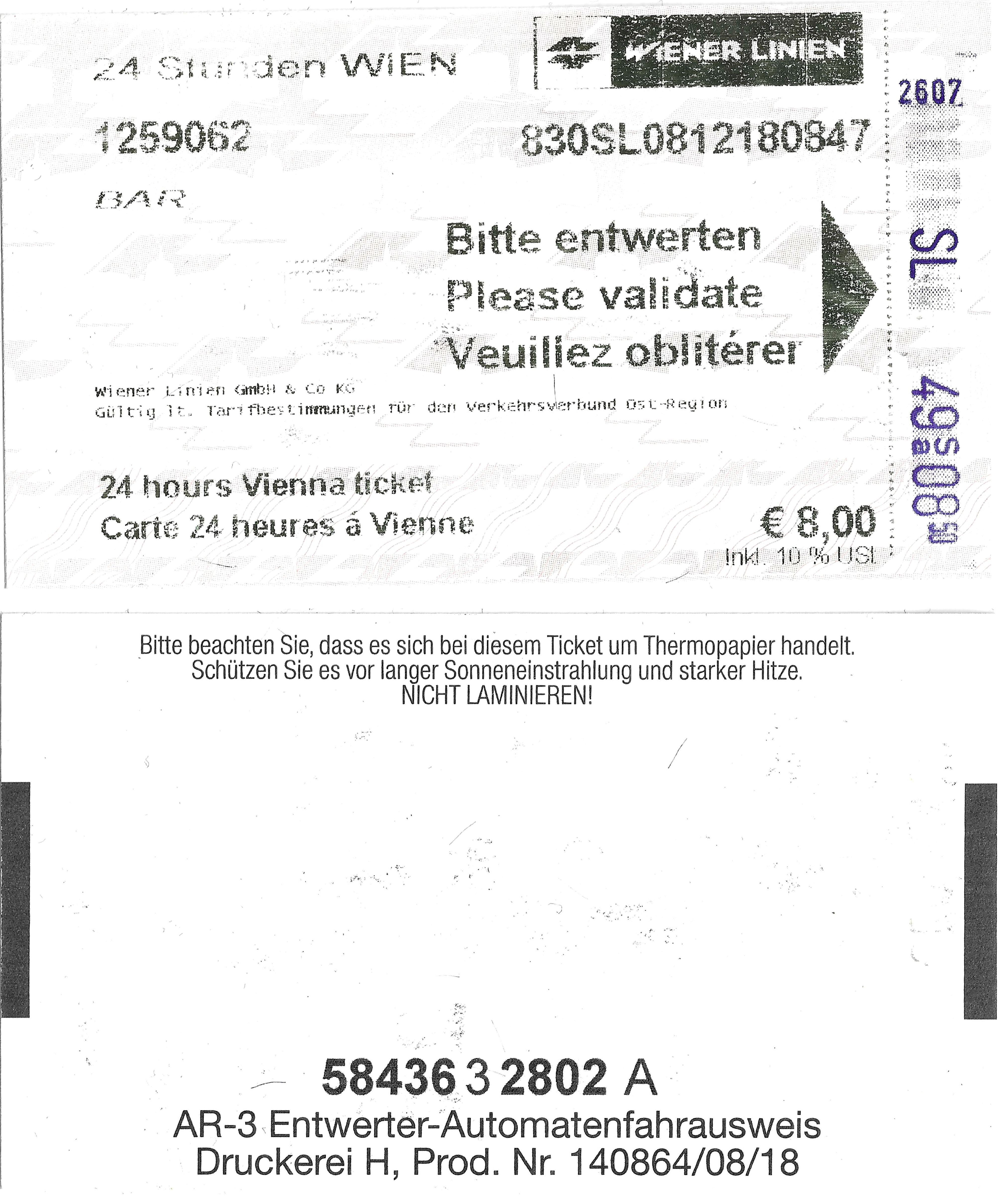 Vienna — Tickets; Tickets (all)