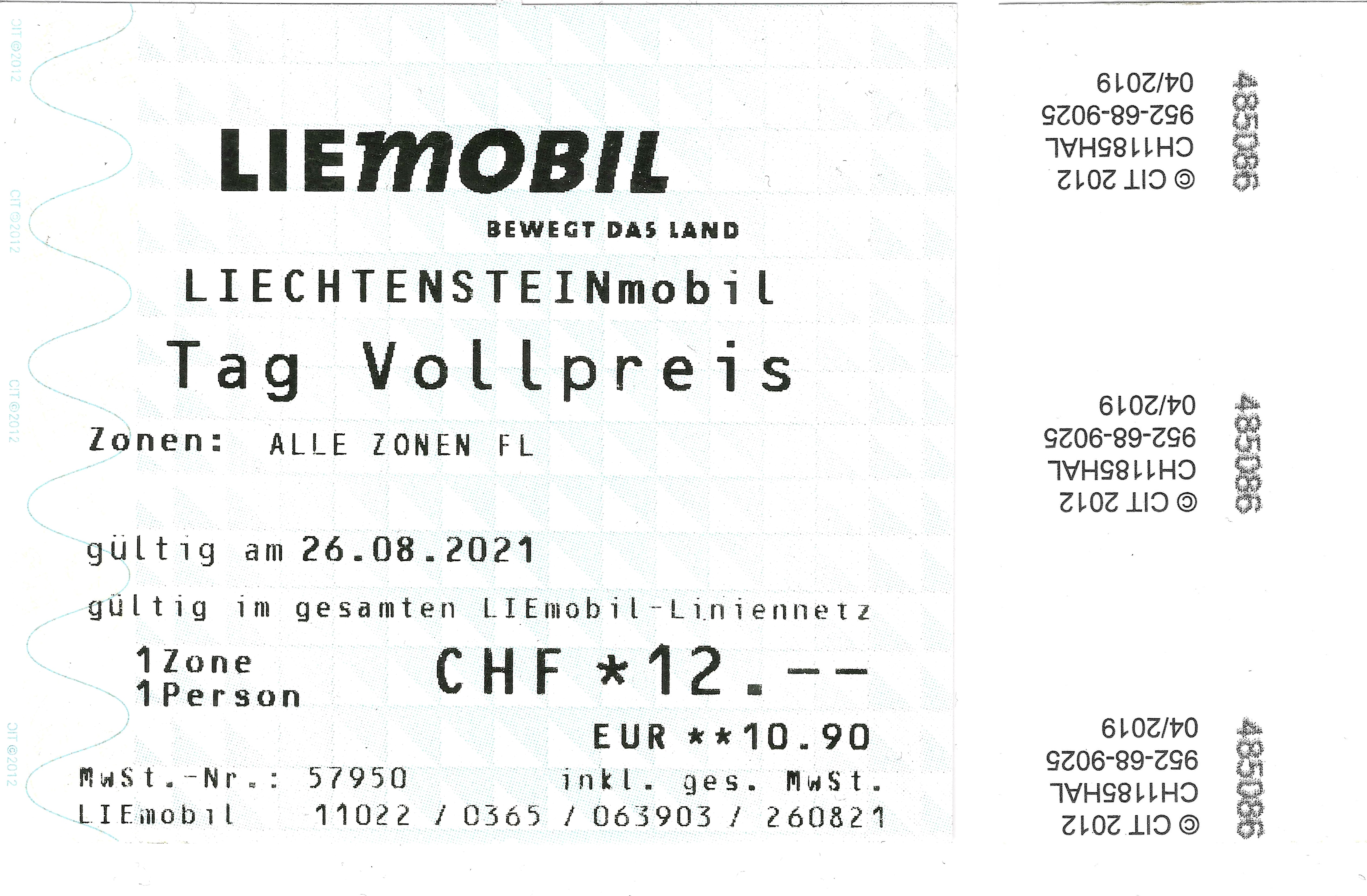 Liechtenstein, other — Tickets; Tickets (all)