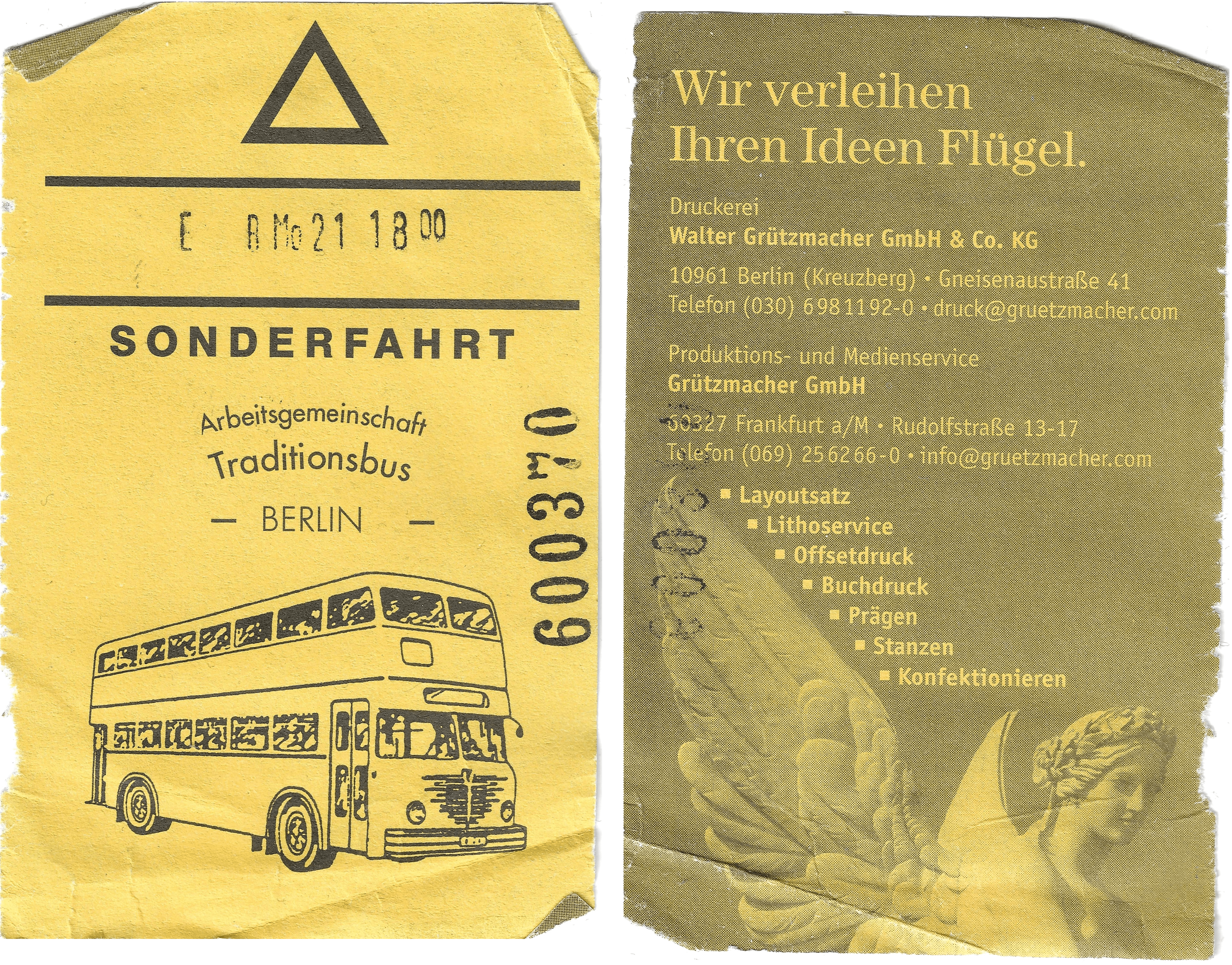 Berlin — Tickets; Tickets (all)