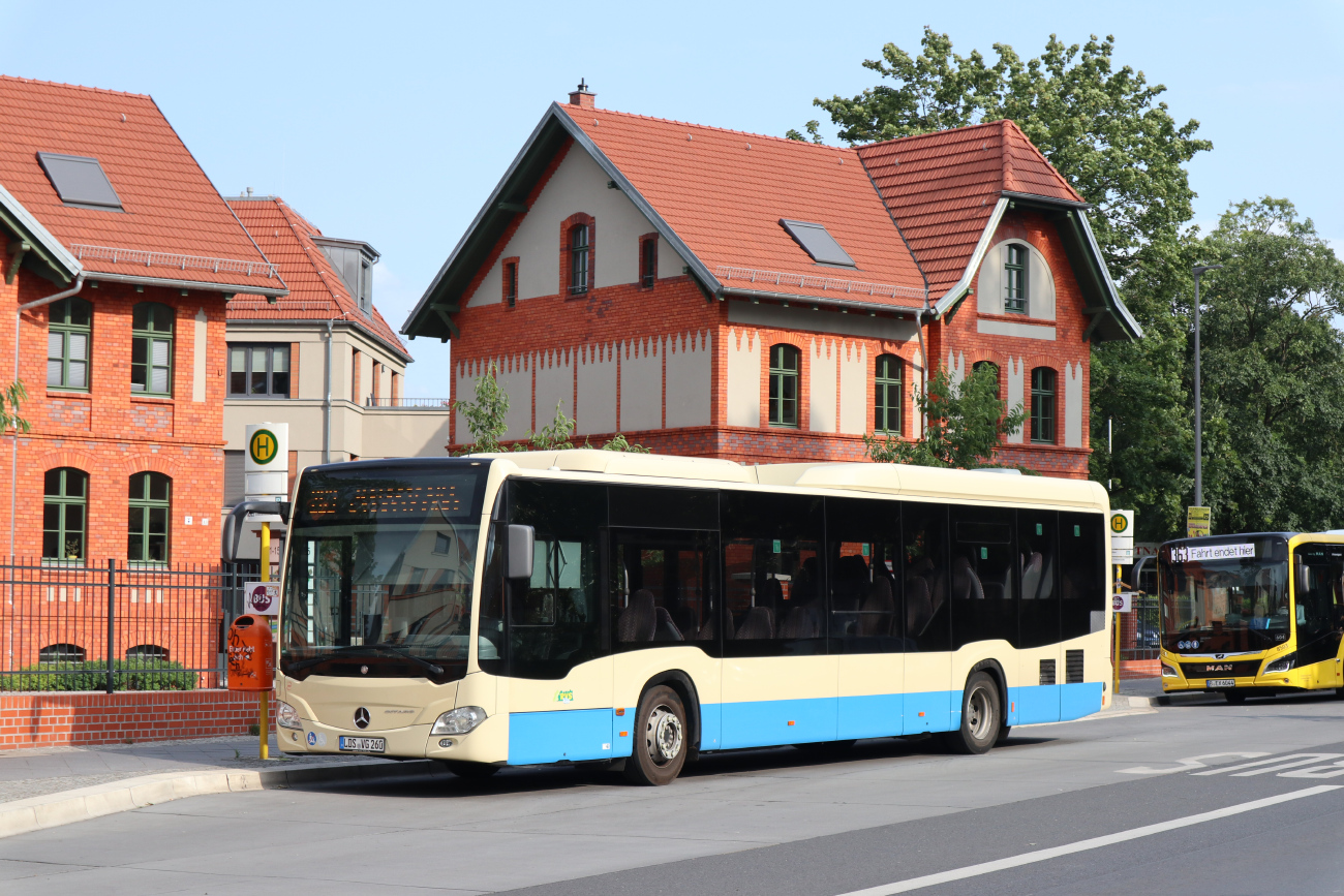 Luckau, Mercedes-Benz Citaro C2 LE Ü # LDS-VG 260; Berlin, MAN 12C Lion's City NL330 EfficientHybrid # 604