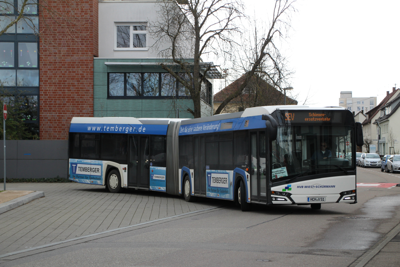 Balingen, Solaris Urbino IV 18 # HCH-V 51; Stuttgart — SEV Stuttgart <> Tübingen (Neckar-Alb-Bahn)