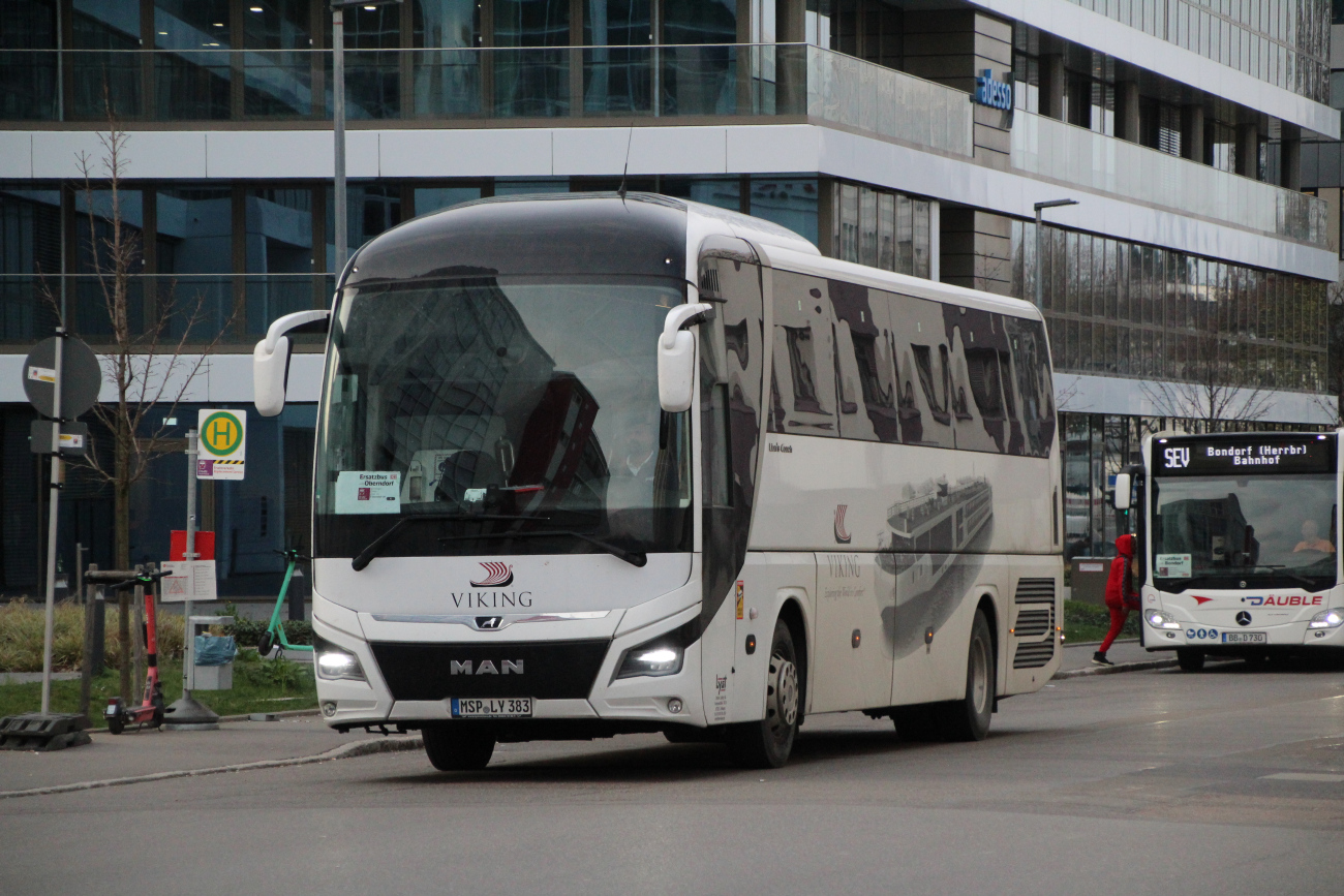 Karlstadt am Main, MAN R07 Lion's Coach RHC474 # MSP-LY 383; Böblingen — SEV (Stuttgart -) Böblingen — Singen (Gäubahn)