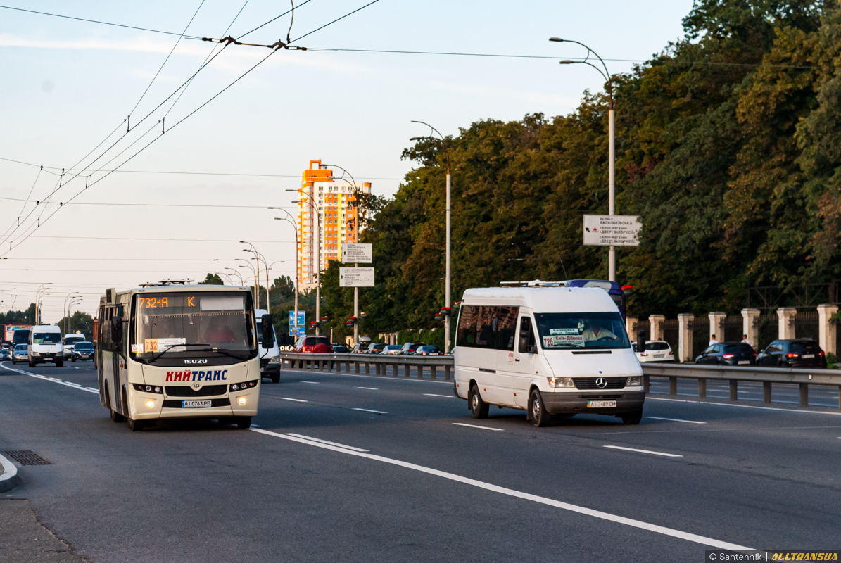 Kyiv, Ataman A092H6 # АІ 0763 РВ; Boryspil, Mercedes-Benz Sprinter 310D # АІ 7489 СН