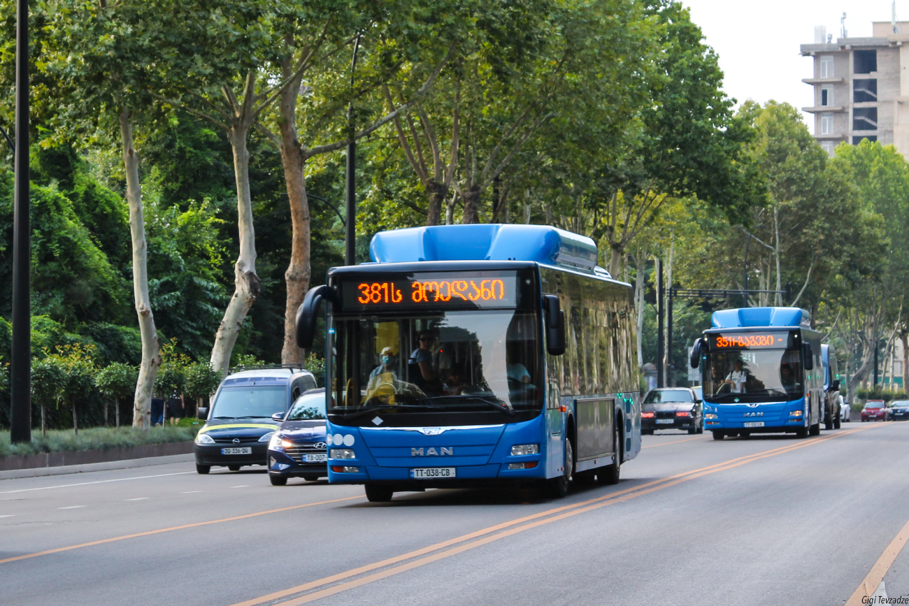 Tbilisi, MAN A21 Lion's City NL313 CNG # TT-038-CB; Tbilisi, MAN A21 Lion's City NL313 CNG # TT-132-CB