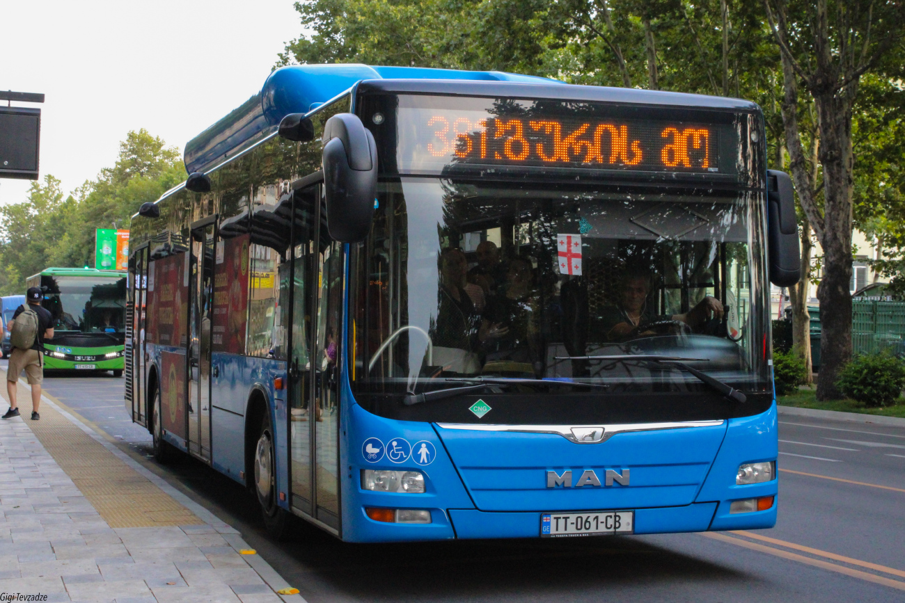 Tbilisi, MAN A21 Lion's City NL313 CNG # TT-061-CB; Tbilisi, Anadolu Isuzu NovoCiti Life # TT-415-CB