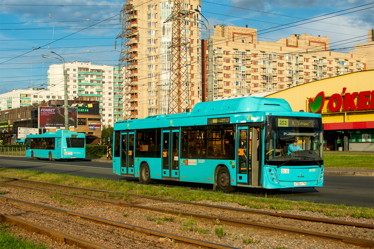 Saint Petersburg, MAZ-203.945 # 38020; Saint Petersburg, MAZ-203.948 # 38389