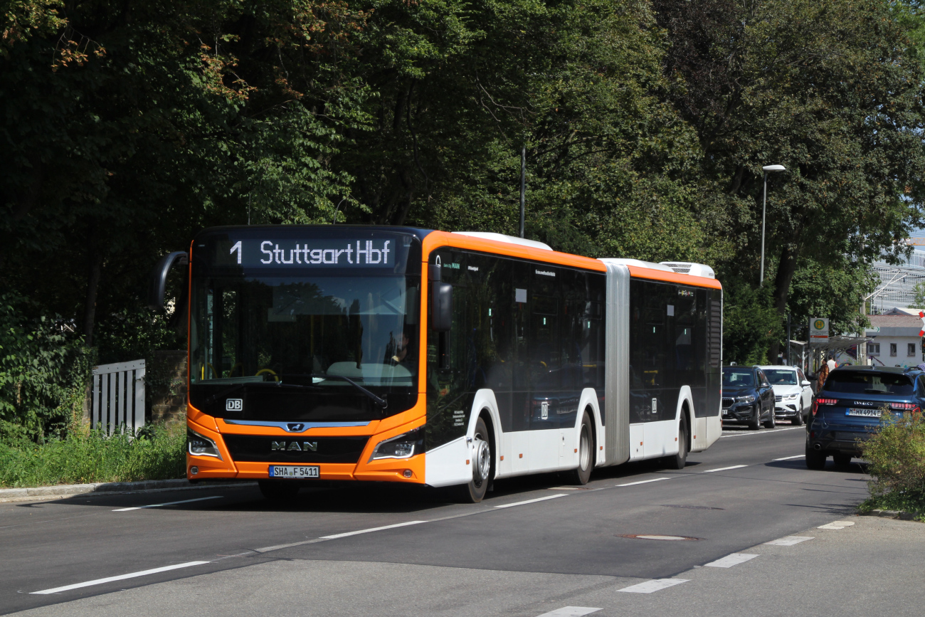 Schwäbisch Hall, MAN 18C Lion's City NG360 EfficientHybrid # 5411; Stuttgart — SEV Stammstreckensperrung S-Bahn Stuttgart