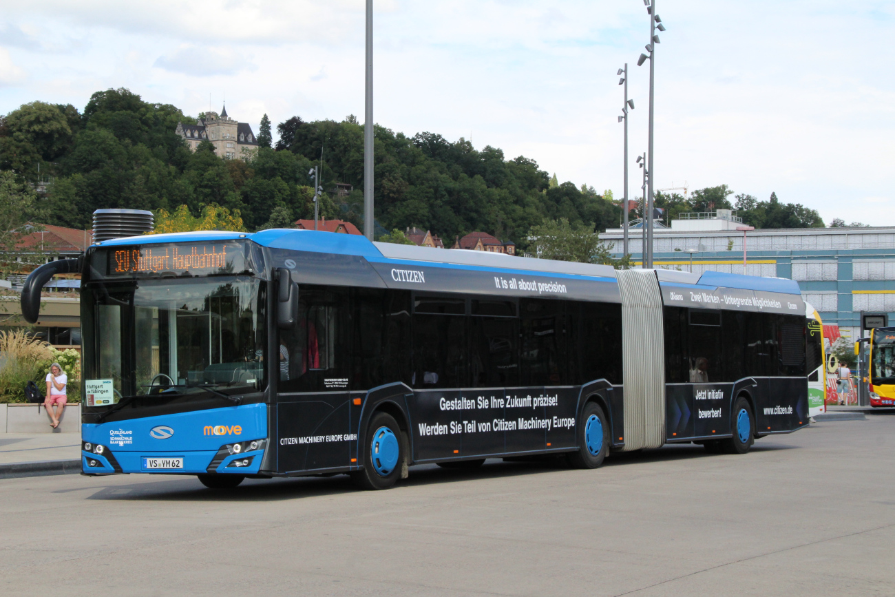 Villingen-Schwenningen, Solaris Urbino IV 18 # VS-YM 62; Stuttgart — SEV Stuttgart <> Tübingen (Neckar-Alb-Bahn)