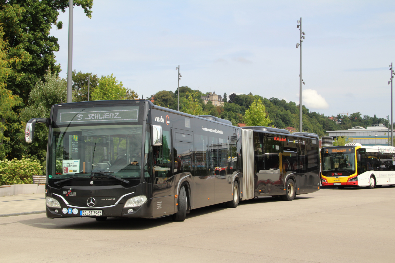 Waiblingen, Mercedes-Benz Citaro C2 G # 7965; Stuttgart — SEV Stuttgart <> Tübingen (Neckar-Alb-Bahn)
