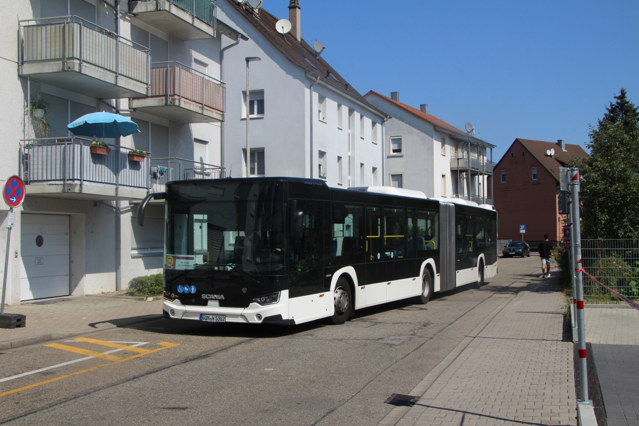 Weißenburg in Bayern, Scania Citywide LFA II 18M # GUN-W 5302; Freiburg im Breisgau — SEV Rheintalbahn
