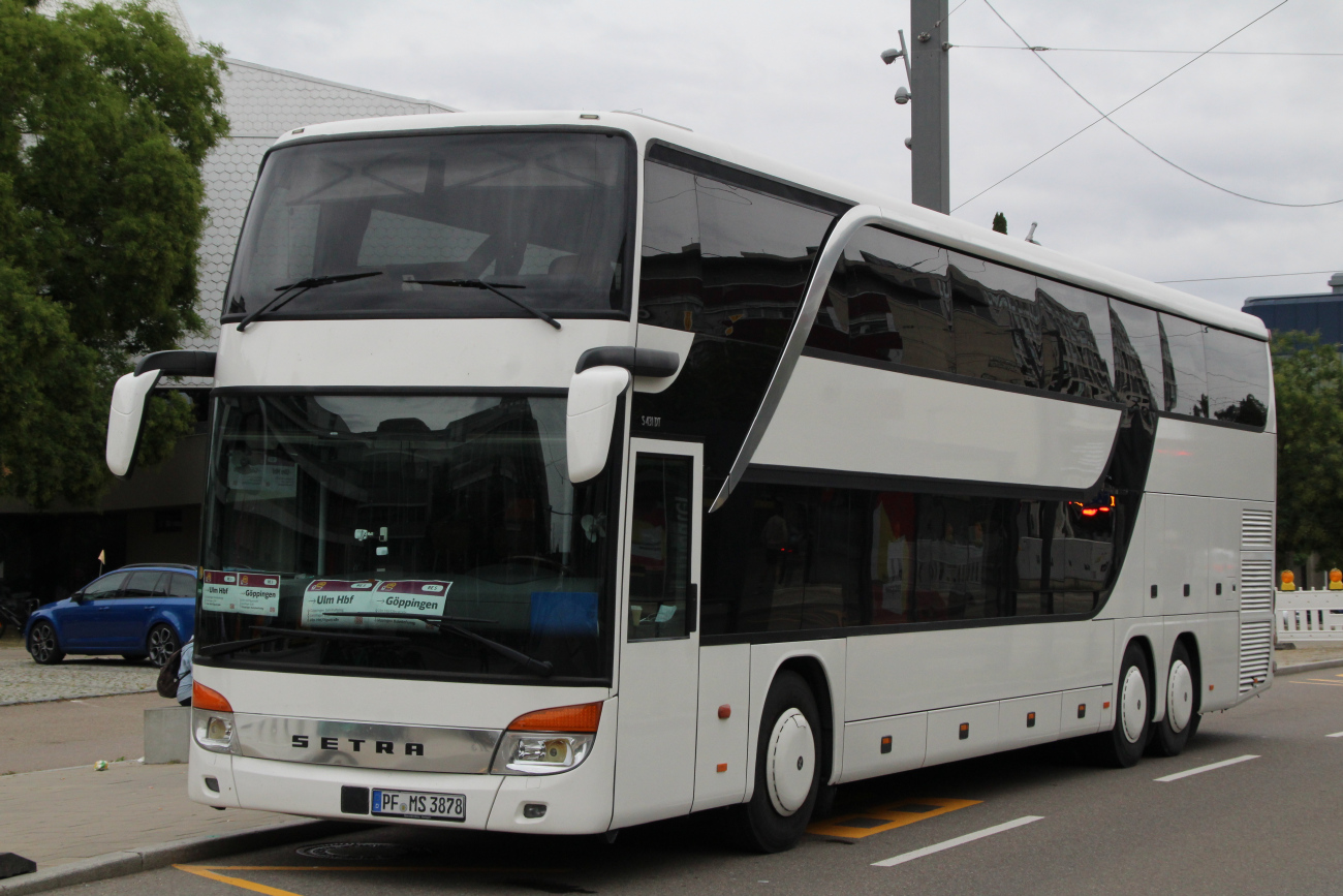 Pforzheim, Setra S431DT # PF-MS 3878; Stuttgart — SEV Stuttgart <> Ulm (Filstalbahn)