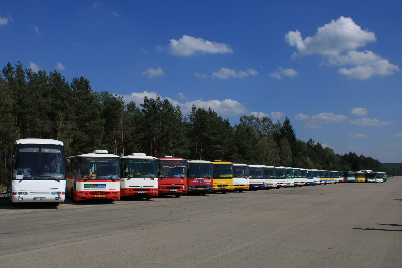 Ústí nad Labem, Karosa LC757.1060 HD12 # 8U4 0077; Prague, Karosa B941E.1964 # 6306; Prague, Karosa B961E.1970 # 2380; Prague, Karosa B961E.1970 # 51; Kladno, Karosa C935.1036 # AX 28-31; Prague, Karosa LC736.1014 # 3H7 9460; Znojmo, Karosa LC736.1022 # 30; Litoměřice, Karosa LC936.1037 # 2SA 5928; Tschechien, others, Karosa C954E.1360 # 2L3 3251