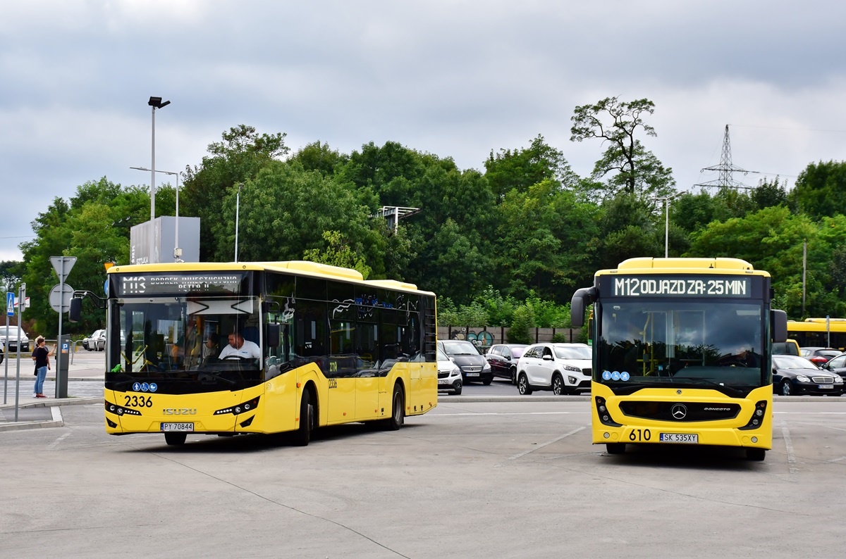 Tarnowskie Góry, Anadolu Isuzu Citiport 12 # PY 70844; Mysłowice, Mercedes-Benz Conecto III # 610