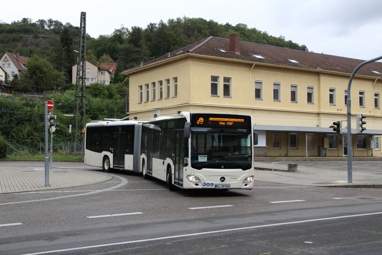 Ulm, Mercedes-Benz Citaro C2 G Hybrid # UL-MP 830; Stuttgart — SEV Stuttgart <> Ulm (Filstalbahn)