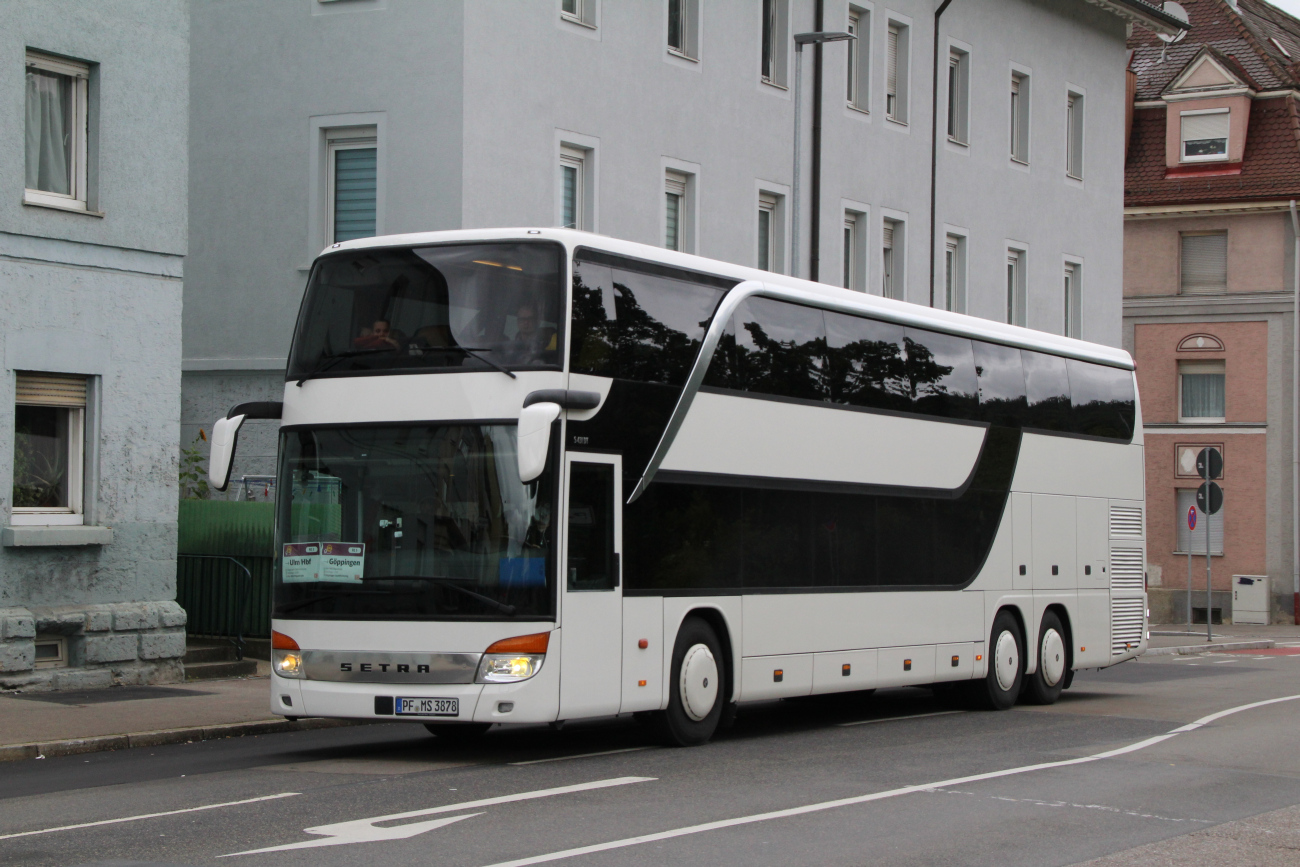 Pforzheim, Setra S431DT # PF-MS 3878; Stuttgart — SEV Stuttgart <> Ulm (Filstalbahn)