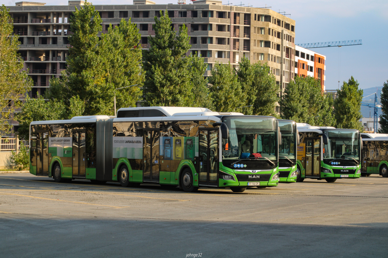 Tbilisi, MAN 18G Lion's City NG320 # TT-146-CM; Tbilisi, MAN 18G Lion's City NG320 # TT-156-CM; Tbilisi — Bus Depot N2