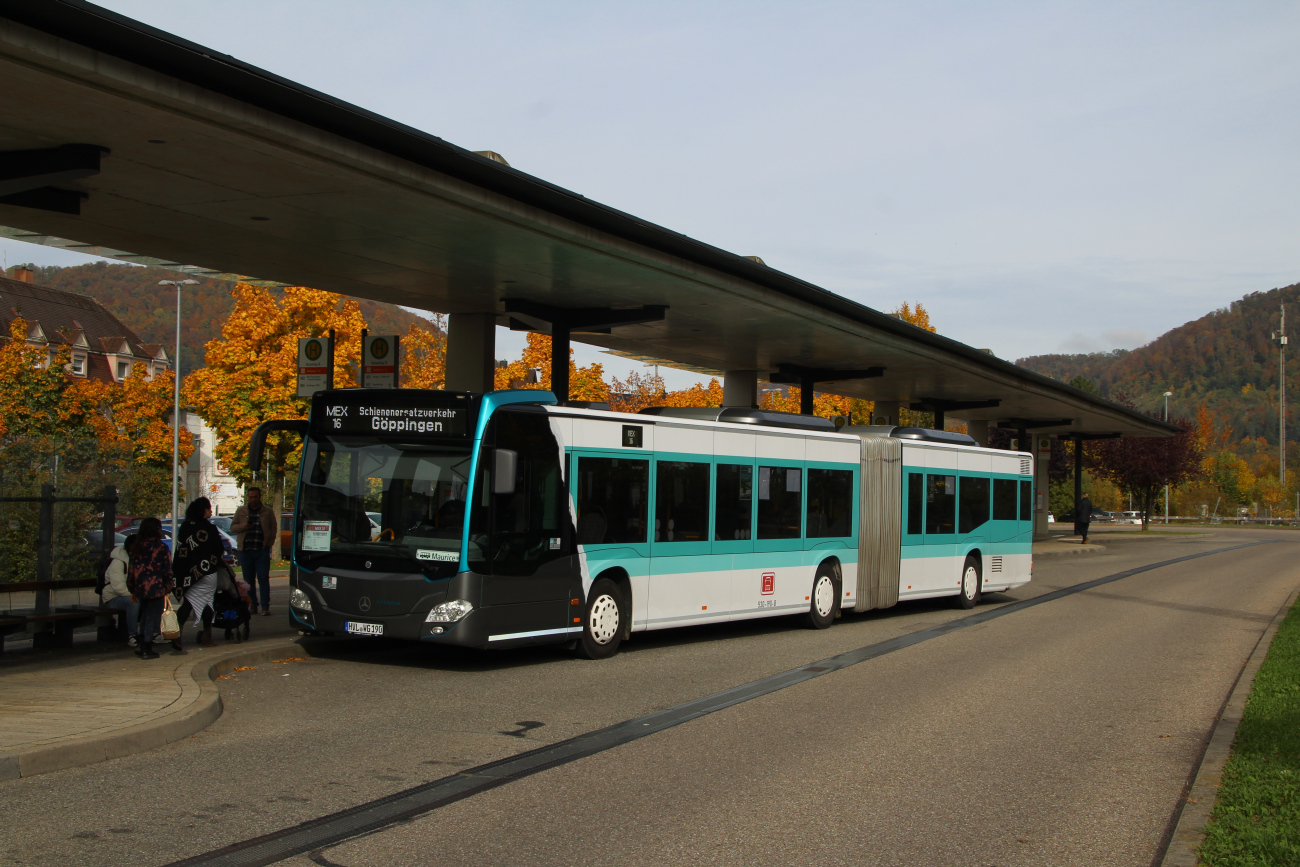 Nauen, Mercedes-Benz Citaro C2 G # HVL-WG 190; Stuttgart — SEV Stuttgart <> Ulm (Filstalbahn)