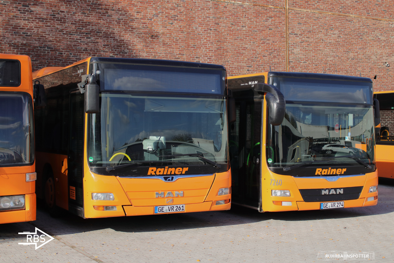 Gelsenkirchen, MAN A20 Lion's City Ü NÜ323 # GE-VR 261; Gelsenkirchen, MAN A21 Lion's City NL283 # GE-VR 274