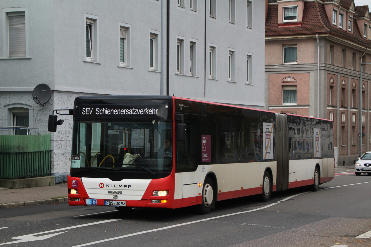 Freudenstadt, MAN A23 Lion's City G NG323 # FDS-OK 93; Stuttgart — SEV Stuttgart <> Ulm (Filstalbahn)