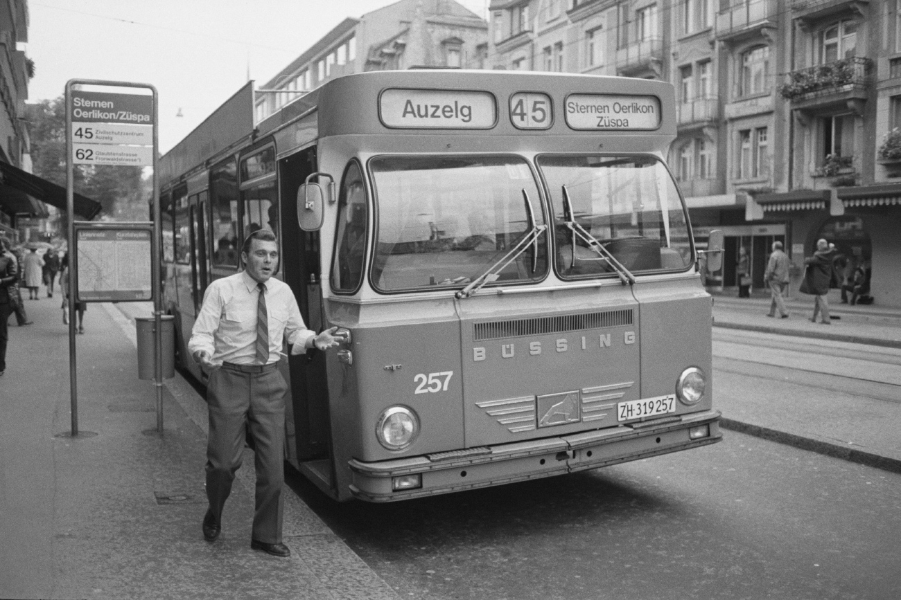 Zurich, Büssing BS 110 V # 257; Zurich — Old Photos