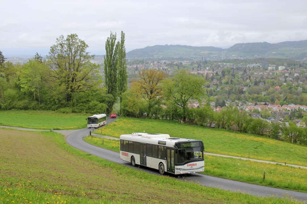 Biel, Solaris Urbino III 12 # LU 15039; Lucerne, Solaris Urbino III 12 # LU 15033