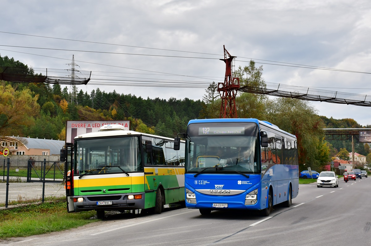 Žilina, Karosa B961E.1970 # 115; Žilina, IVECO Crossway 10.8M # AA-219ET