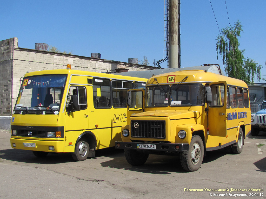 Makariv, BAZ-А079.45 "Podsnezhnik" # АІ 6993 СТ; Pereyaslav, КАвЗ-397630 # АІ 9534 ВА