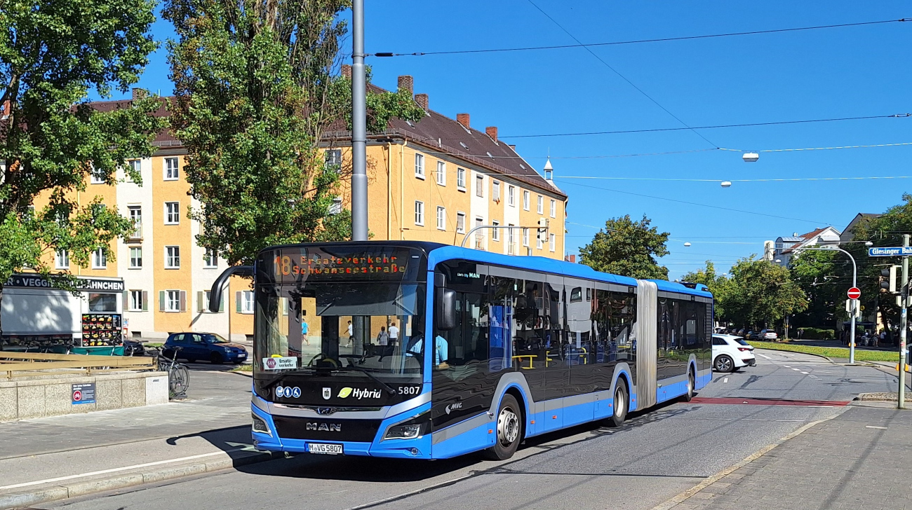 Munich, MAN 18C Lion's City NG330 EfficientHybrid # 5807