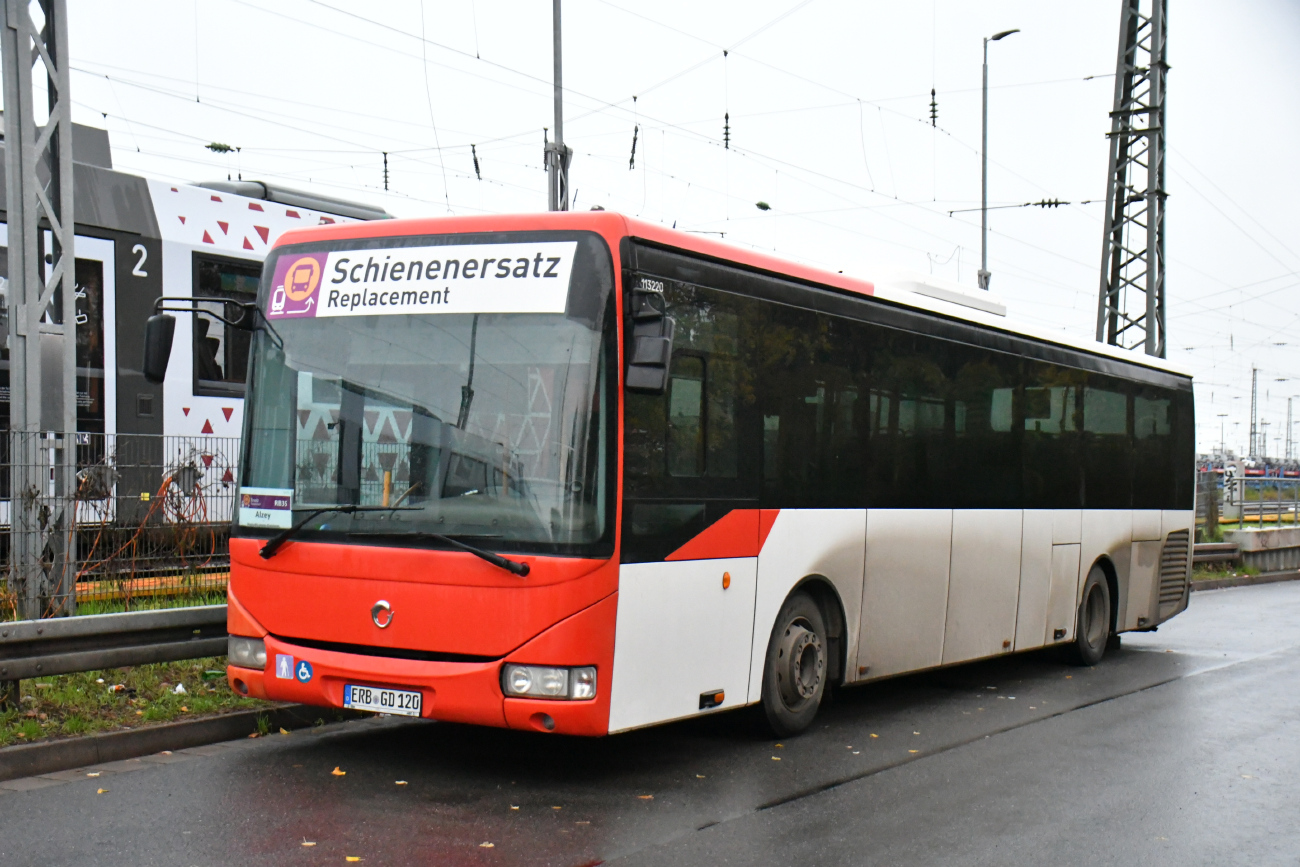 Erbach (Odenwald), Irisbus Crossway LE 12M # ERB-GD 120; Worms — SEV Worms — Bingen ("Rheinhessenbahn")