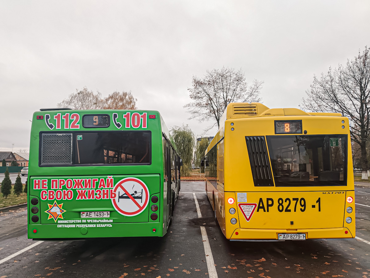 Pinsk, MAZ-103.465 № 44768; Pinsk, MAZ-203.047 № 41914