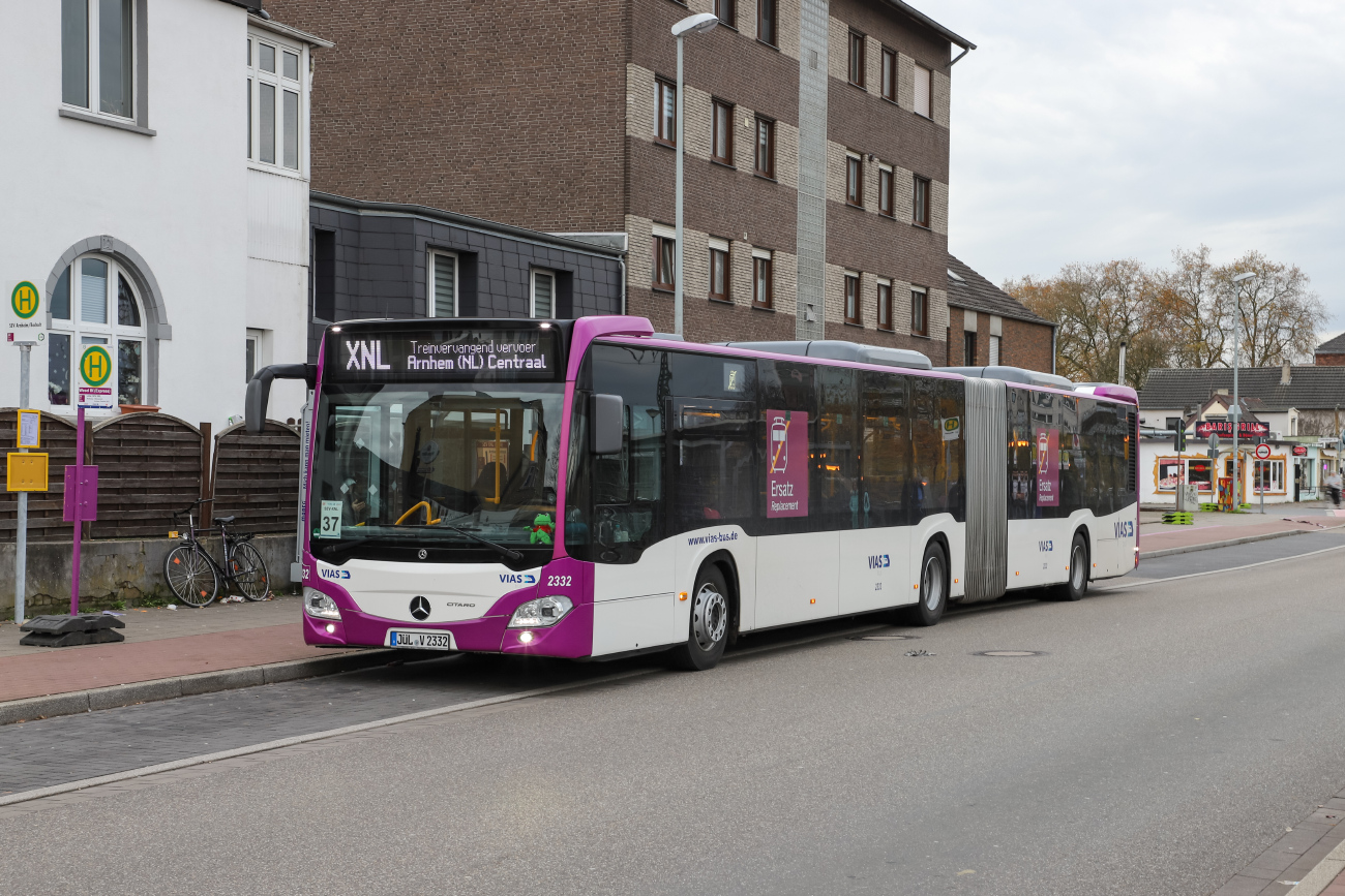 Düren, Mercedes-Benz Citaro C2 G # 2332; Oberhausen — Ersatzverkehr Generalsanierung Oberhausen — Emmerich