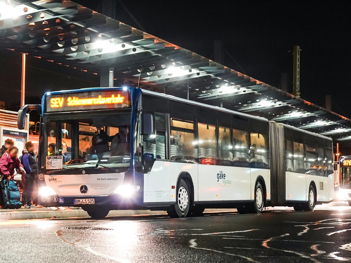 Bergheim, Mercedes-Benz O530 Citaro Facelift G # BM-LS 525; Bergheim — Zugentgleisung — SEV/BNV Köln-Horrem-Düren-Aachen