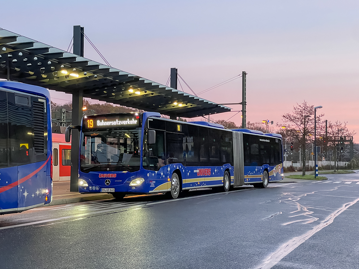 Bonn, Mercedes-Benz Citaro C2 G # 45; Bergheim — Zugentgleisung — SEV/BNV Köln-Horrem-Düren-Aachen