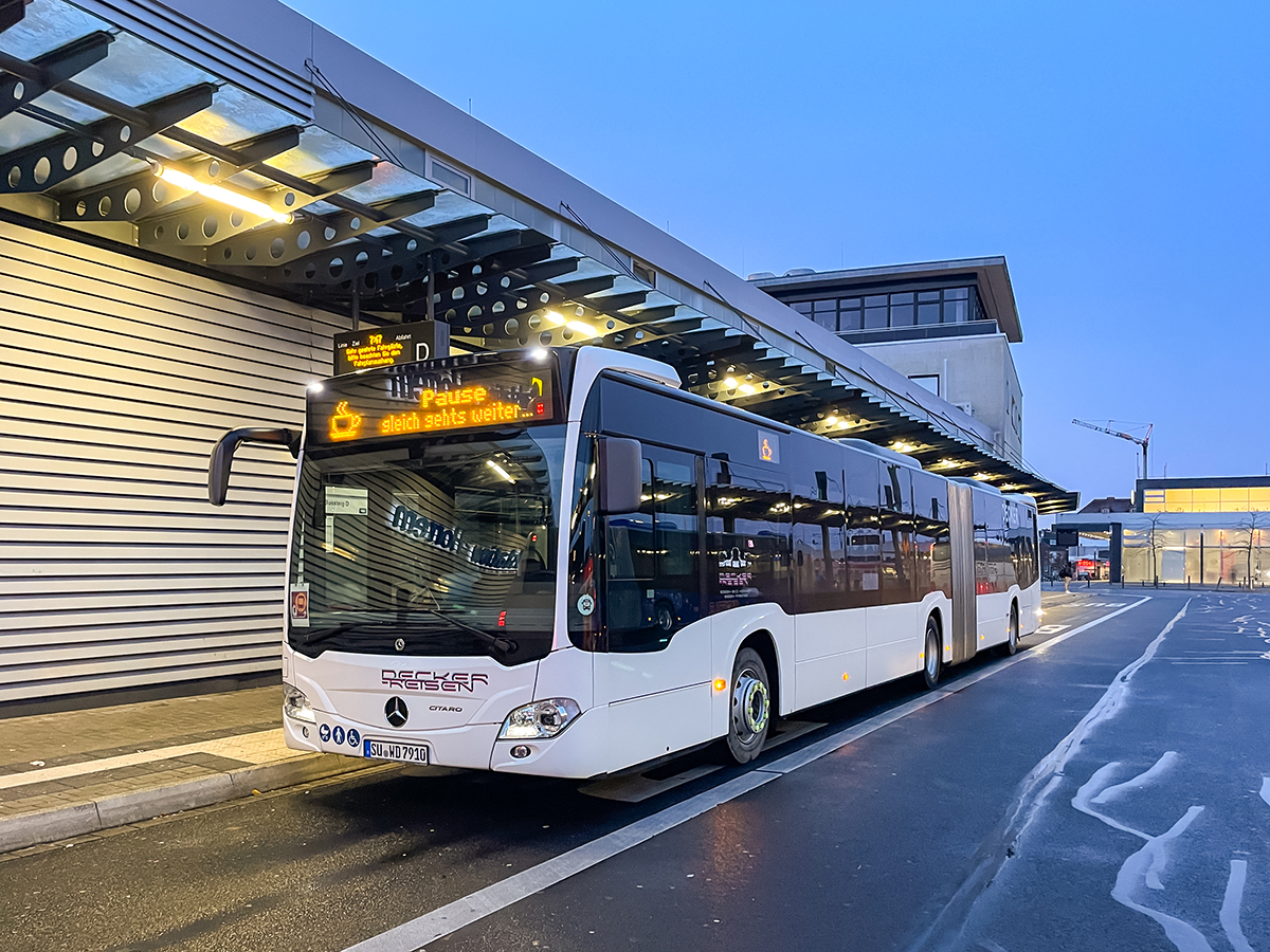 Siegburg, Mercedes-Benz Citaro C2 G # 91; Bergheim — Zugentgleisung — SEV/BNV Köln-Horrem-Düren-Aachen