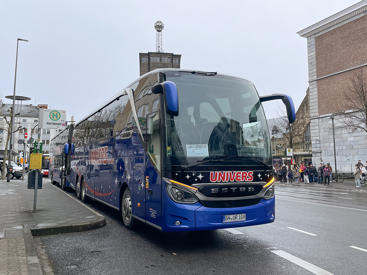 Bonn, Setra S516HDH # 8; Bergheim — Zugentgleisung — SEV/BNV Köln-Horrem-Düren-Aachen