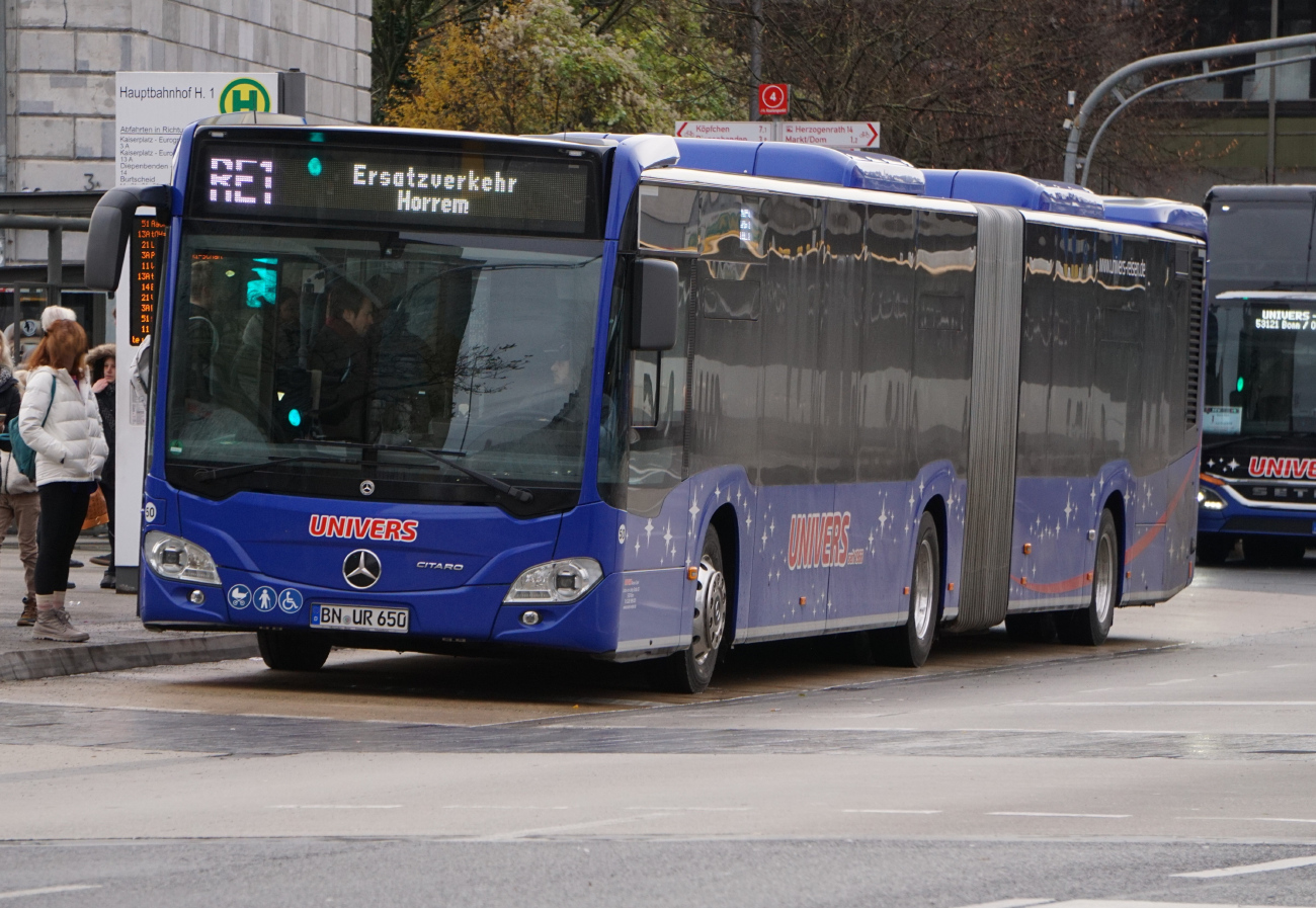 Bonn, Mercedes-Benz Citaro C2 G # 50; Bergheim — Zugentgleisung — SEV/BNV Köln-Horrem-Düren-Aachen