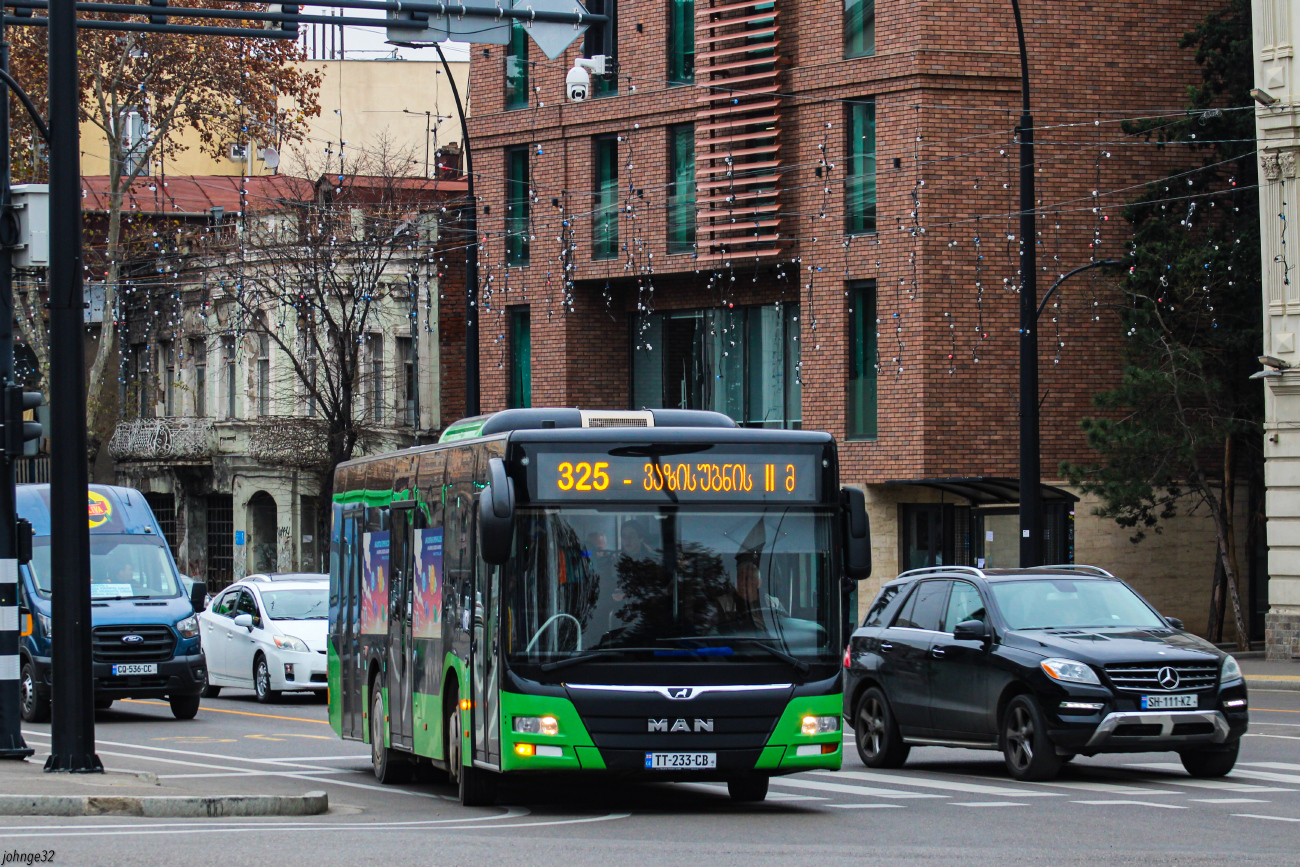 Tbilisi, MAN A47 Lion's City M NL293-10,5 # TT-233-CB; Tbilisi, Ford Transit 155T460 # CQ-536-CC