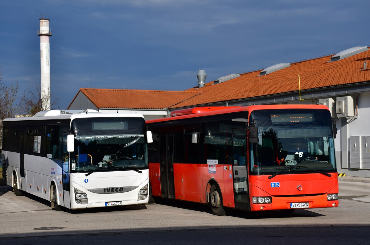 Skalica, IVECO Crossway 13M # SI-447CK; Skalica, Irisbus Crossway LE 12M # SI-534CN
