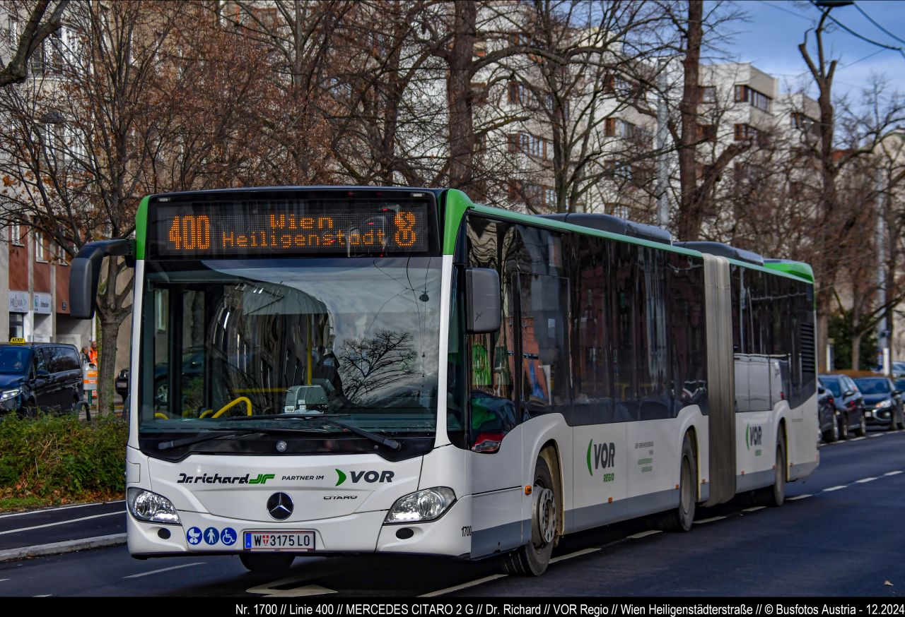 Vienna, Mercedes-Benz Citaro C2 G # 1700