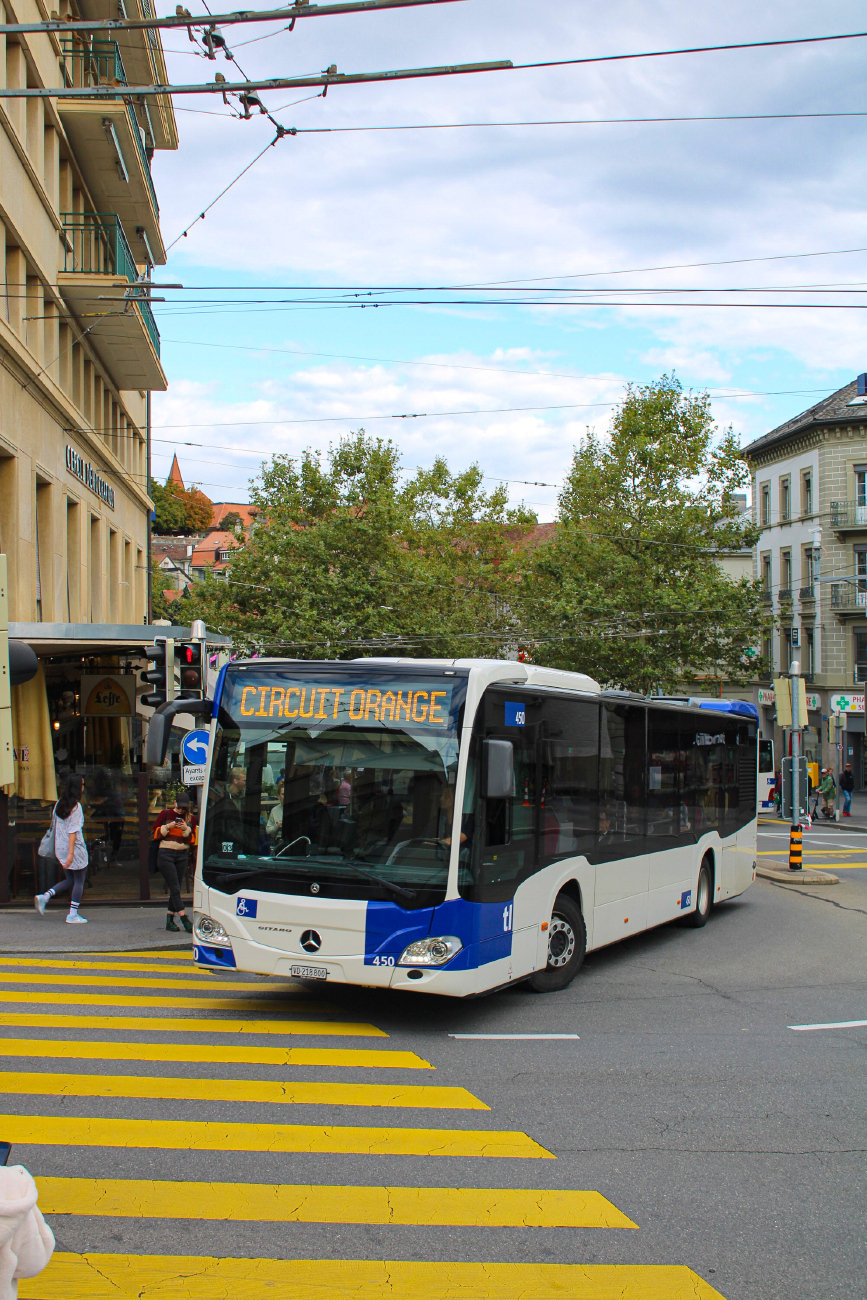 Lausanne, Mercedes-Benz Citaro C2 Hybrid # 450