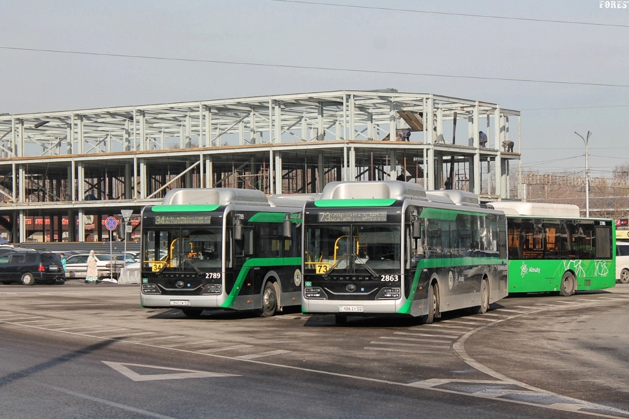 Almaty, Yutong ZK6126HG (CNG) # 2863; Almaty — Miscellaneous photos