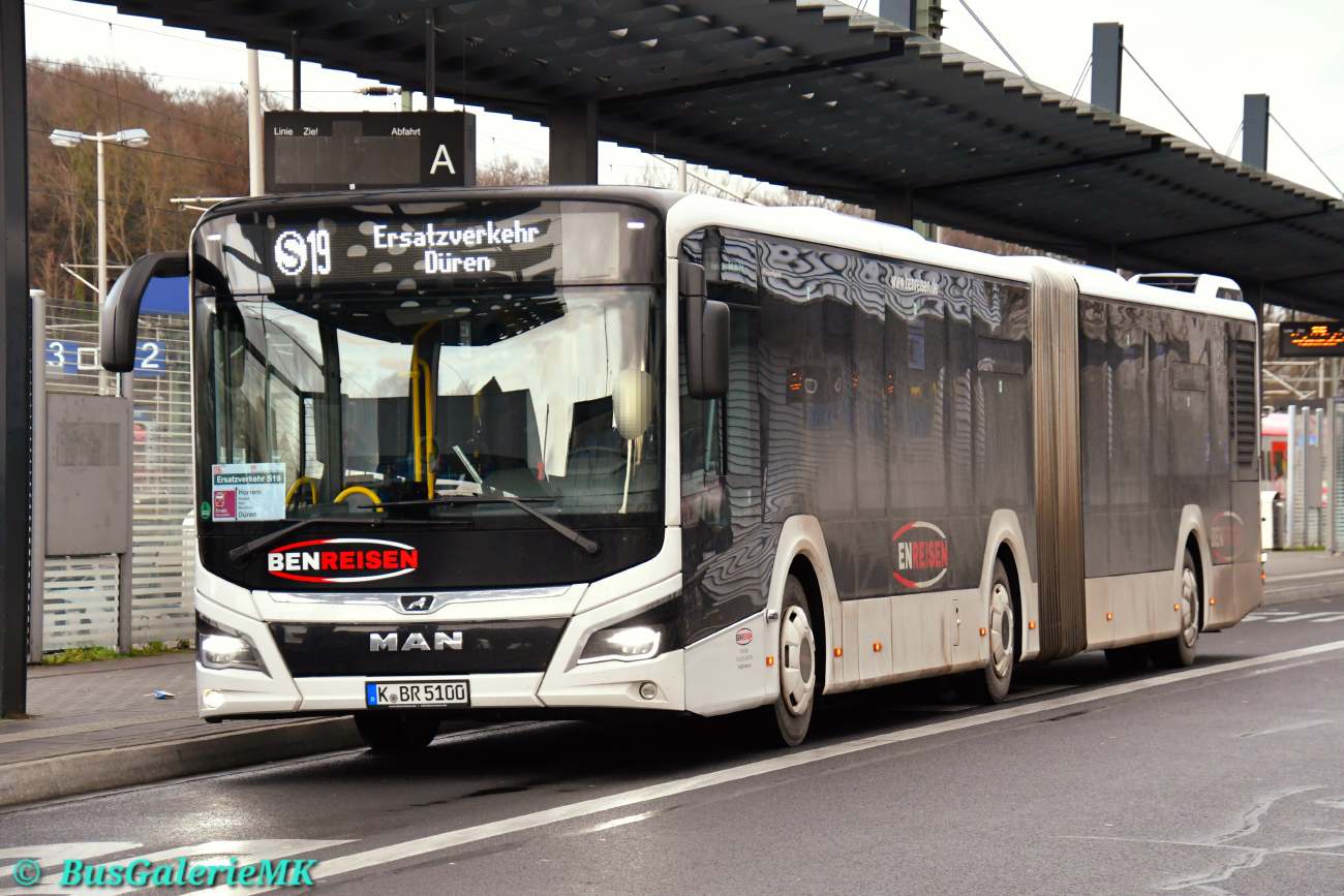 Cologne, MAN 18C Lion's City NG360 EfficientHybrid # K-BR 5100; Bergheim — Zugentgleisung — SEV/BNV Köln-Horrem-Düren-Aachen