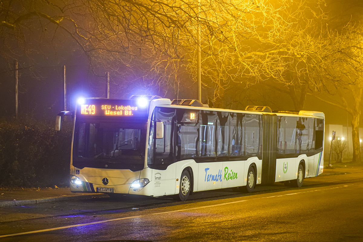 Wesel, Mercedes-Benz Citaro C2 G # 9951; Oberhausen — Ersatzverkehr Generalsanierung Oberhausen — Emmerich
